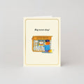 Studio Boketto: Big News Day - Gold Foil - Mini Card by Richard Scarry