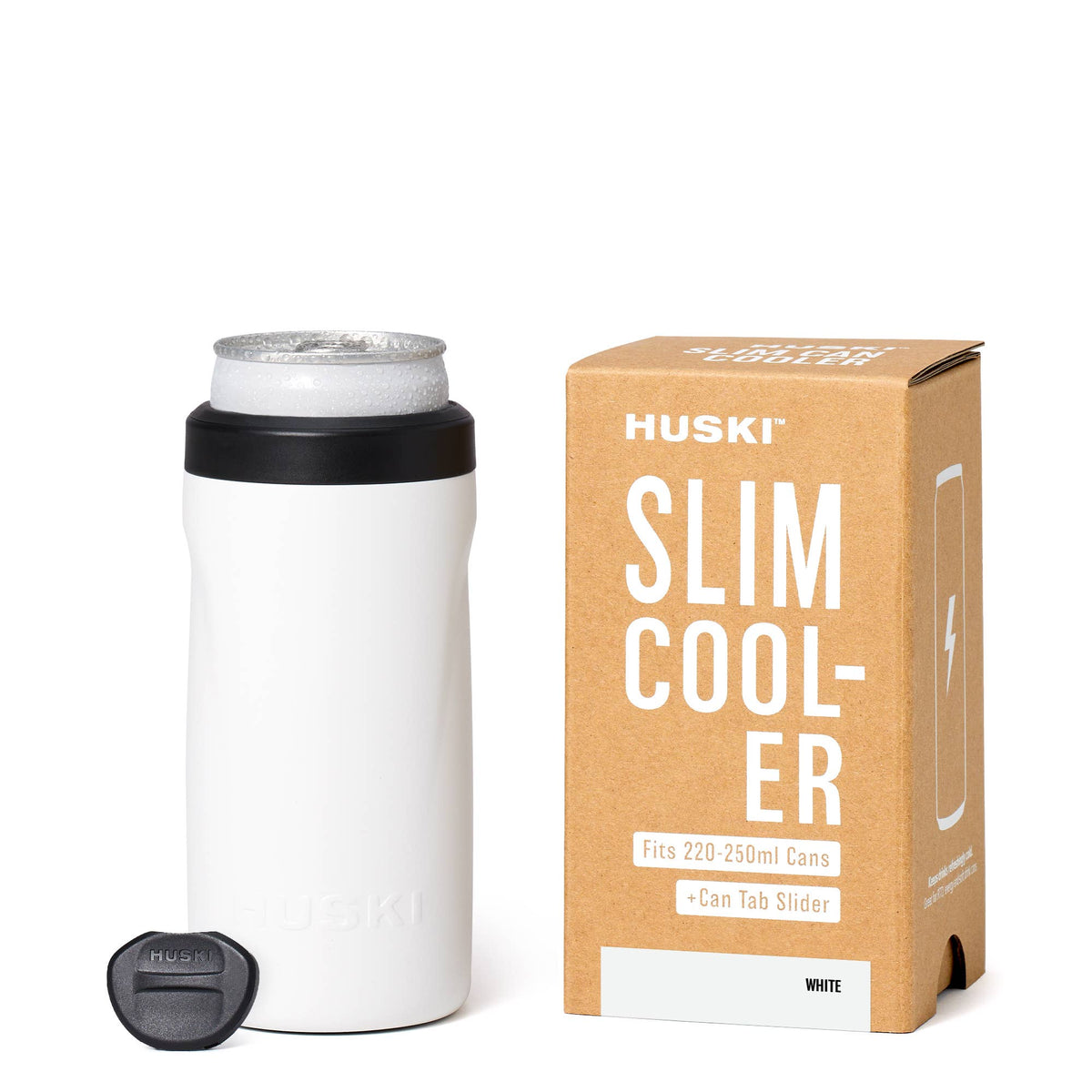 Huski Slim Can Cooler - White