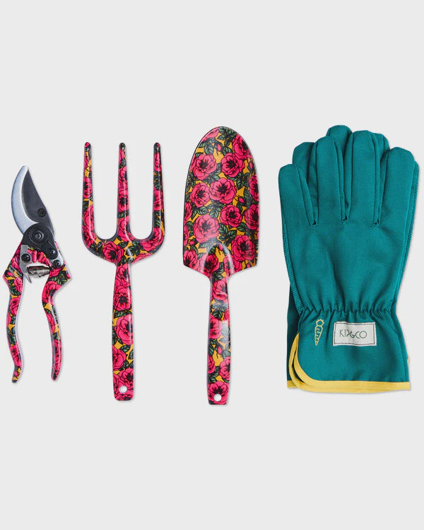 Kip & Co: Golden Peony Garden Tools and Gloves Set