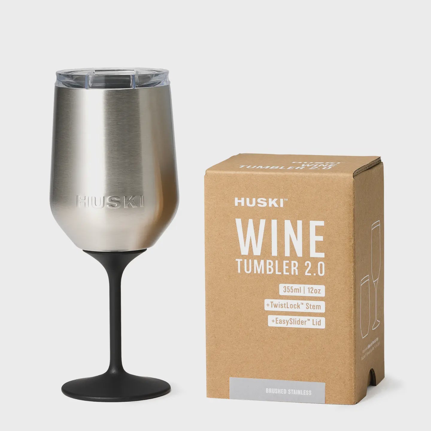 Huski: Wine Tumbler 2.0 - Brushed Stainless