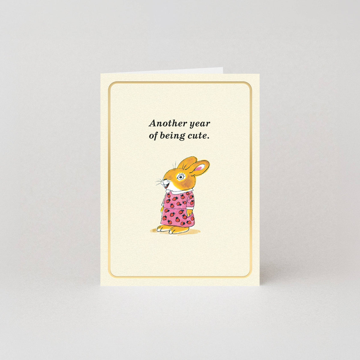 Studio Boketto: Another Year of Being Cute - Gold Foil - Mini Card by Richard Scarry