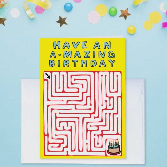 Able & Game: Birthday Card - Have an A-Mazing Birthday
