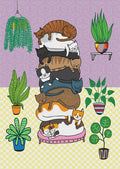 Able & Game: Greeting Card - Cat Stack