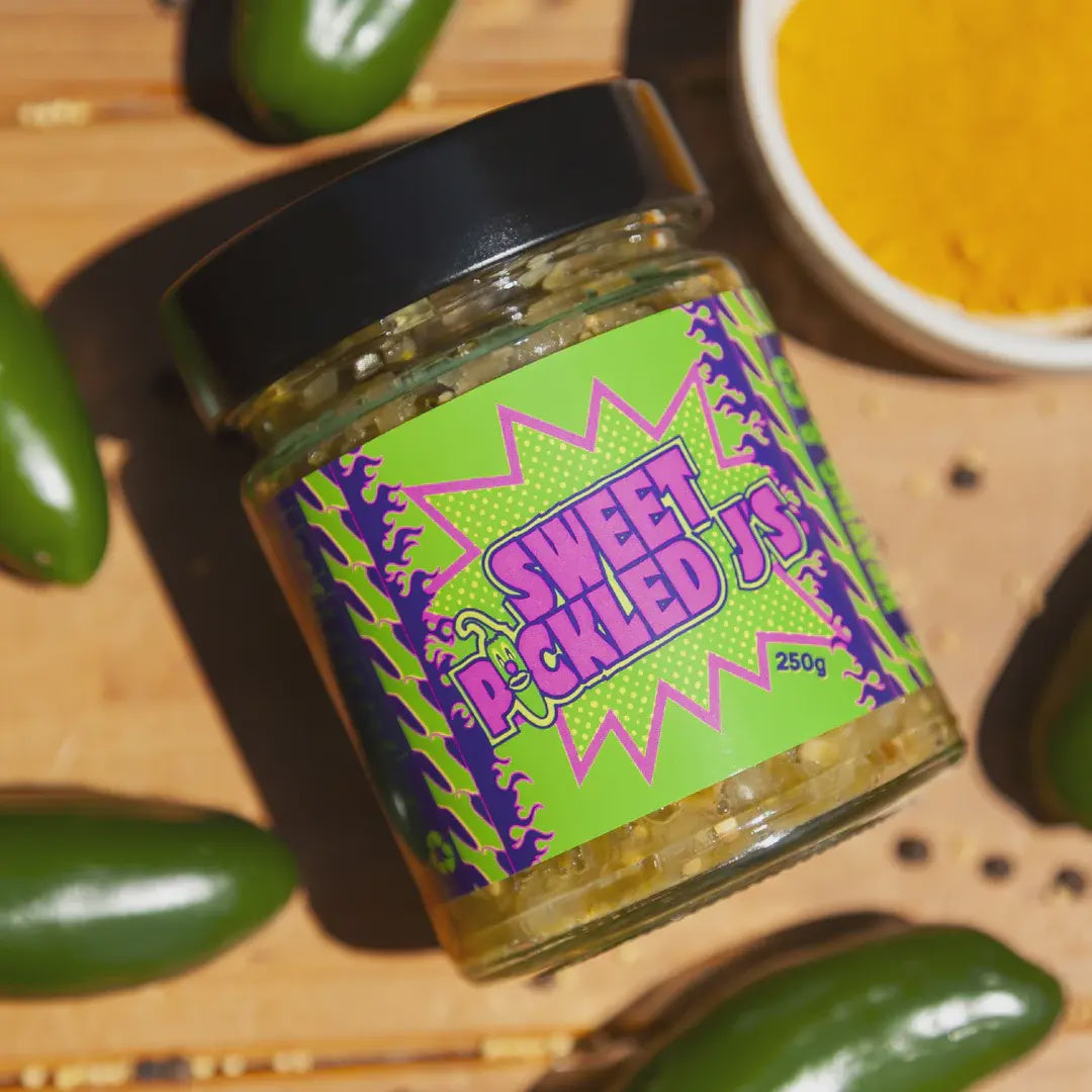 Keating & Co: Sweet Pickled J’s – Mild Sweet Jalapeno & Onion Pickle (250g)