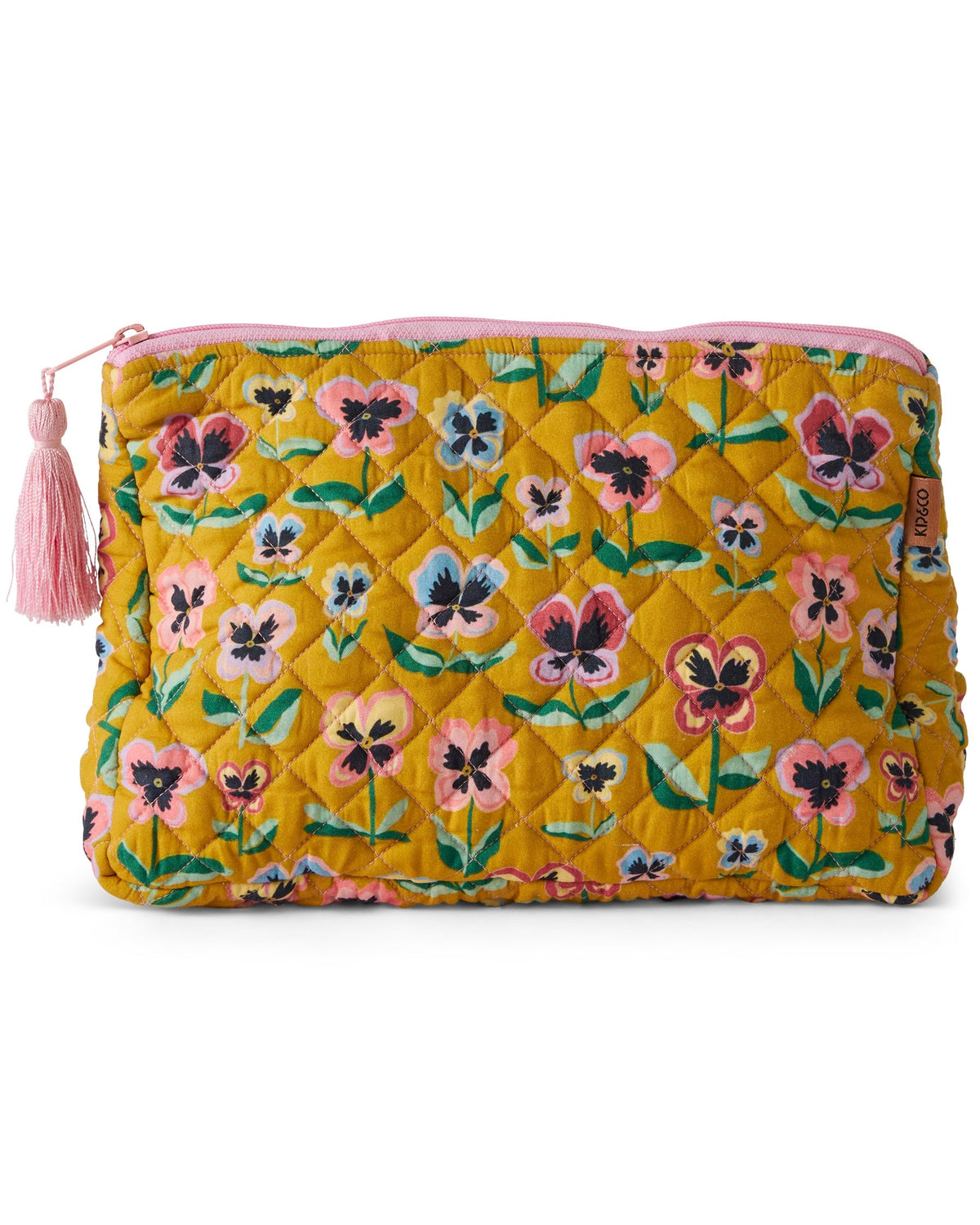 Kip & Co: Pretty Pansy Quilted Cotton Toiletry Purse One Size