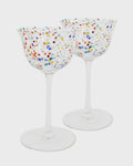 Kip & Co: Party Speckle Coupe Glass 2P Set One Size