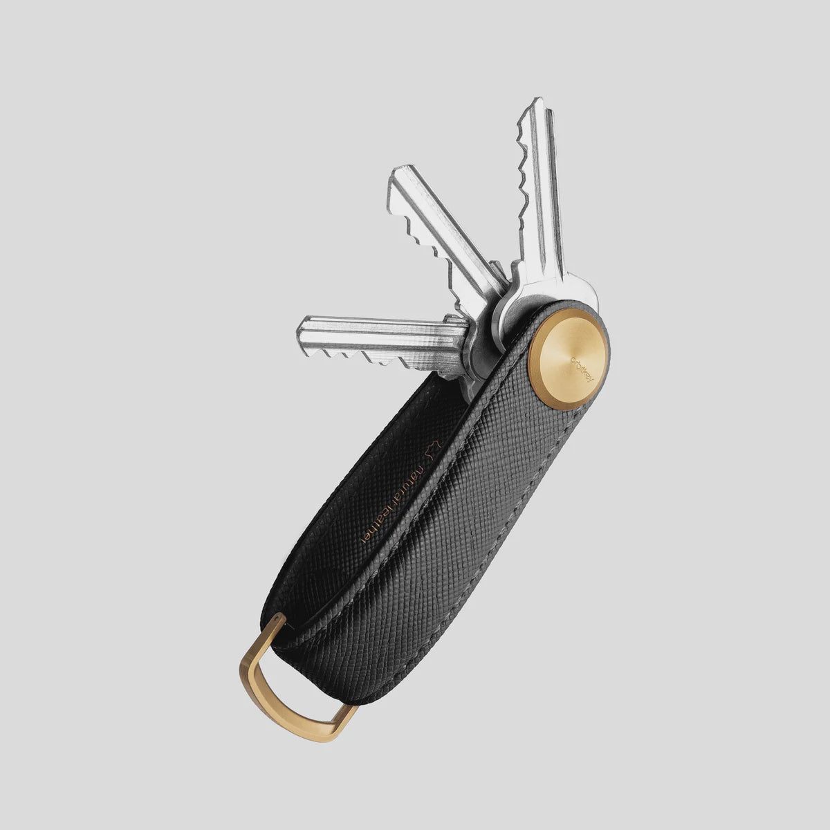 Orbitkey: Key Organiser Pro Saffiano Leather - Liquorice Black