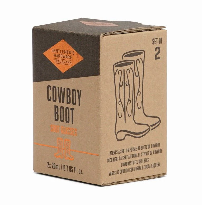 Gentlemens Hardware: Cowboy Boot Shot Glasses (set of 2)