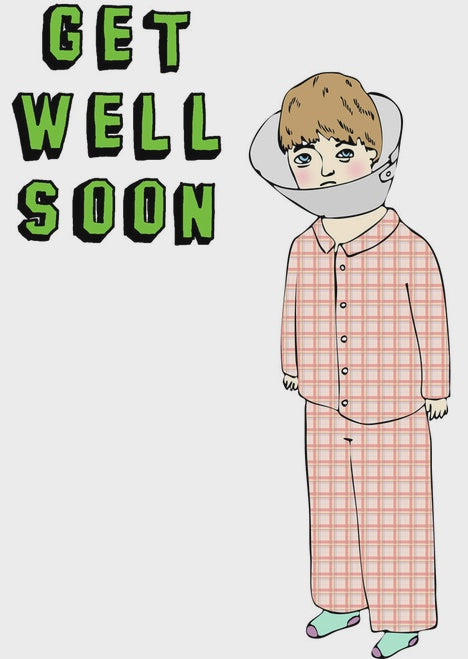 Able & Game: Greeting Card - Get Well Soon (Cone Head)