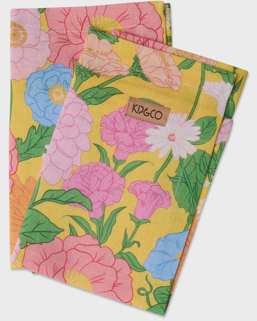 Kip & Co: Follow The Sun Yellow 4P Napkin Set One Size