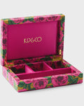 Kip & Co: Golden Peony Velvet Jewellery Box Small