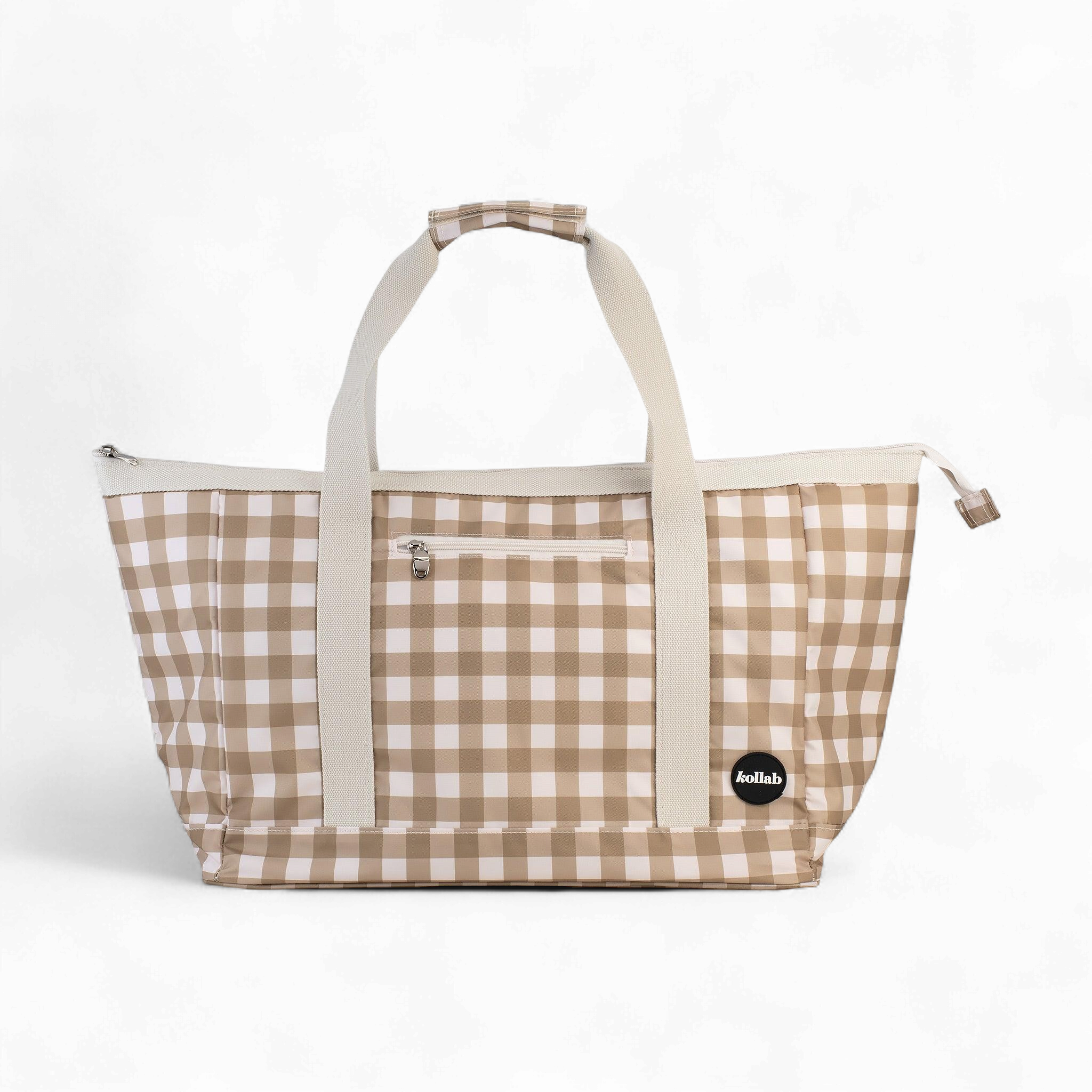 Kollab: Holiday Tote Bag - Olive Check