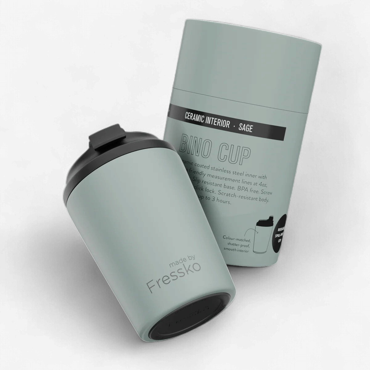 Fressko: Ceramic Bino 8oz - Sage