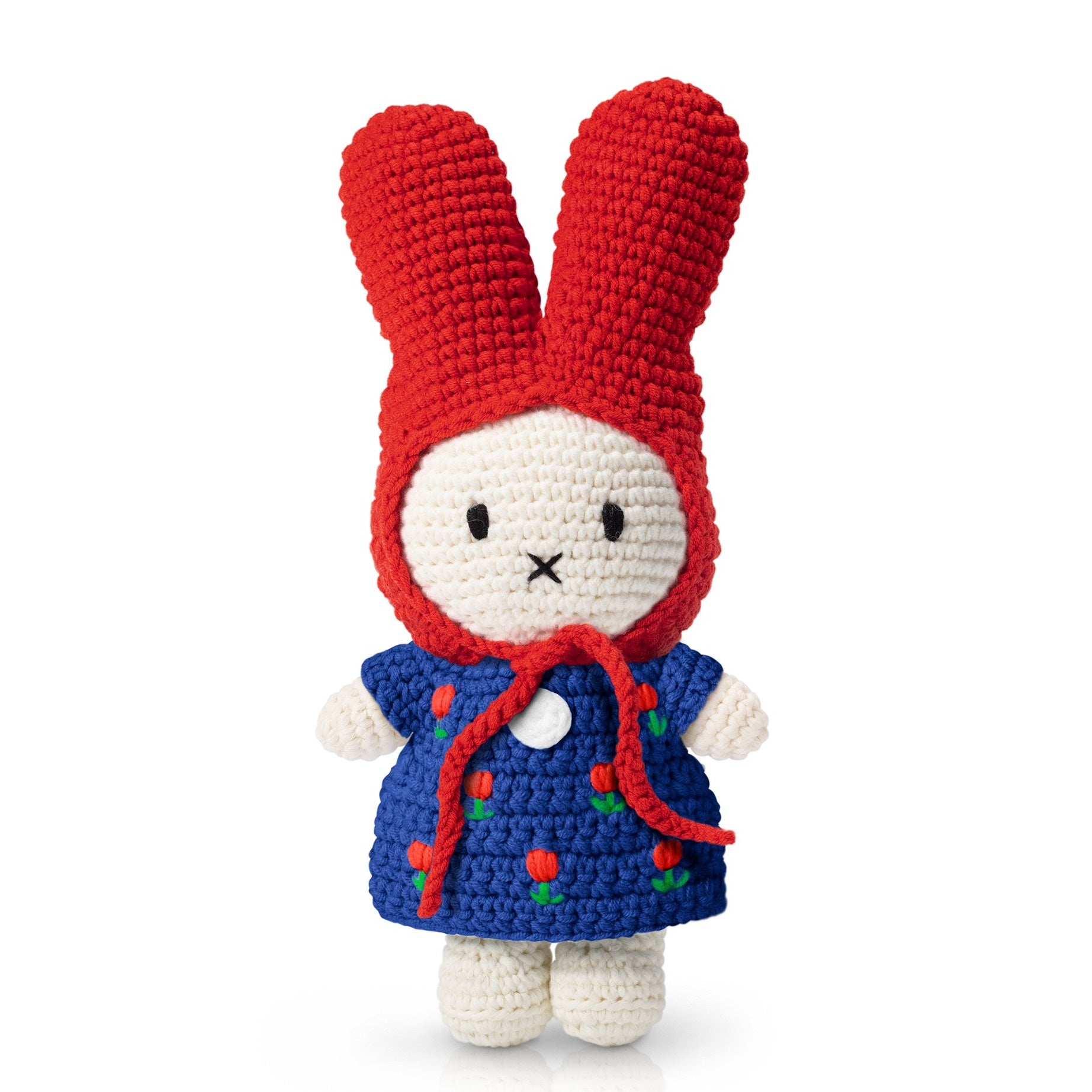 Miffy Handmade and her Blue Flower Dress + Red Hat