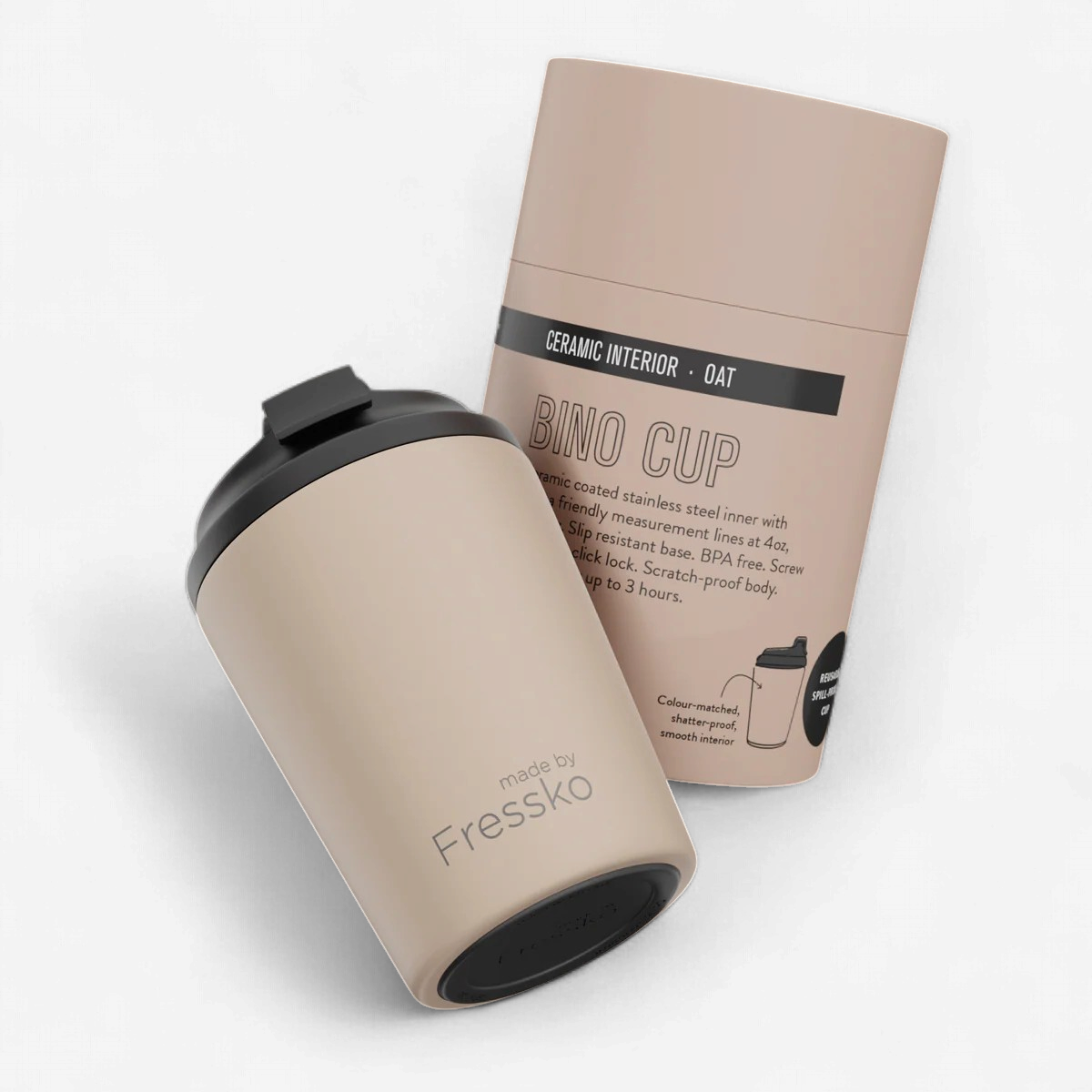Fressko: Ceramic Bino 8oz - Oat