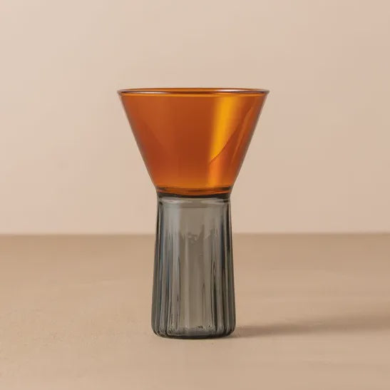 Saarde: Kairos Wine Glass | Smoke / Dark Amber