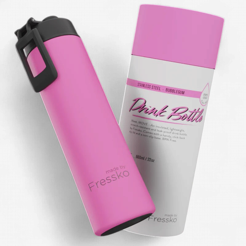 Fressko: Move Drink Bottle 660ml - Bubblegum