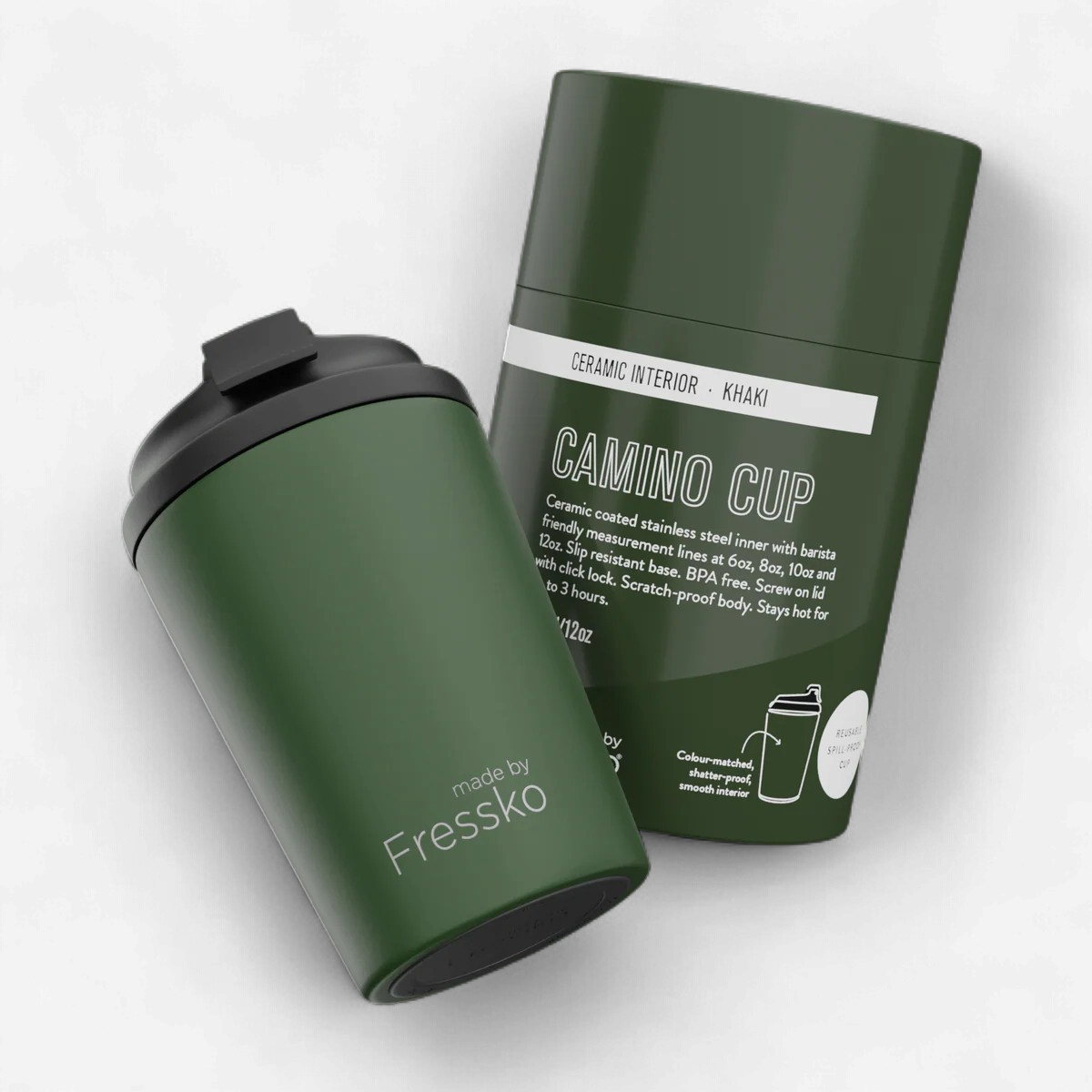 Fressko: Ceramic Camino 12oz - Khaki