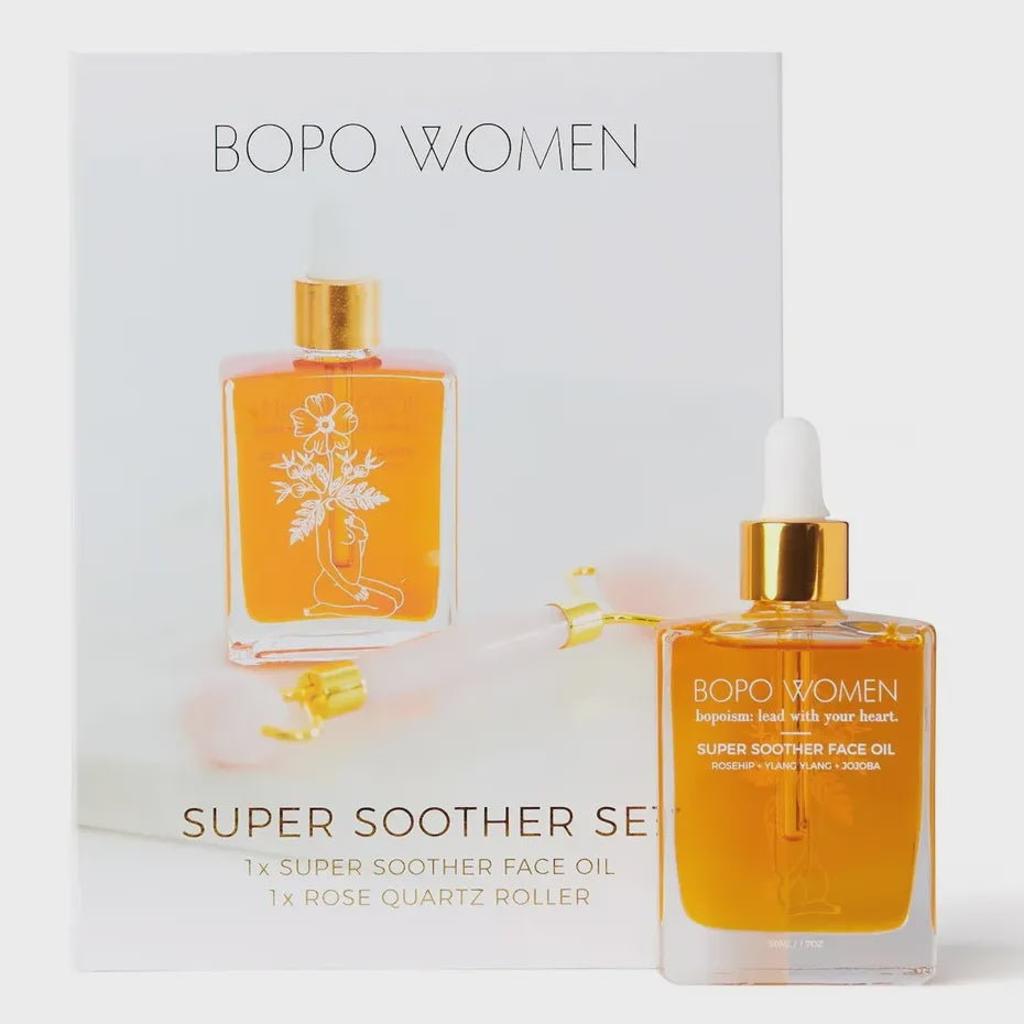Bopo Women: Gift Set - Super Soother & Quartz Facial Roller Duo