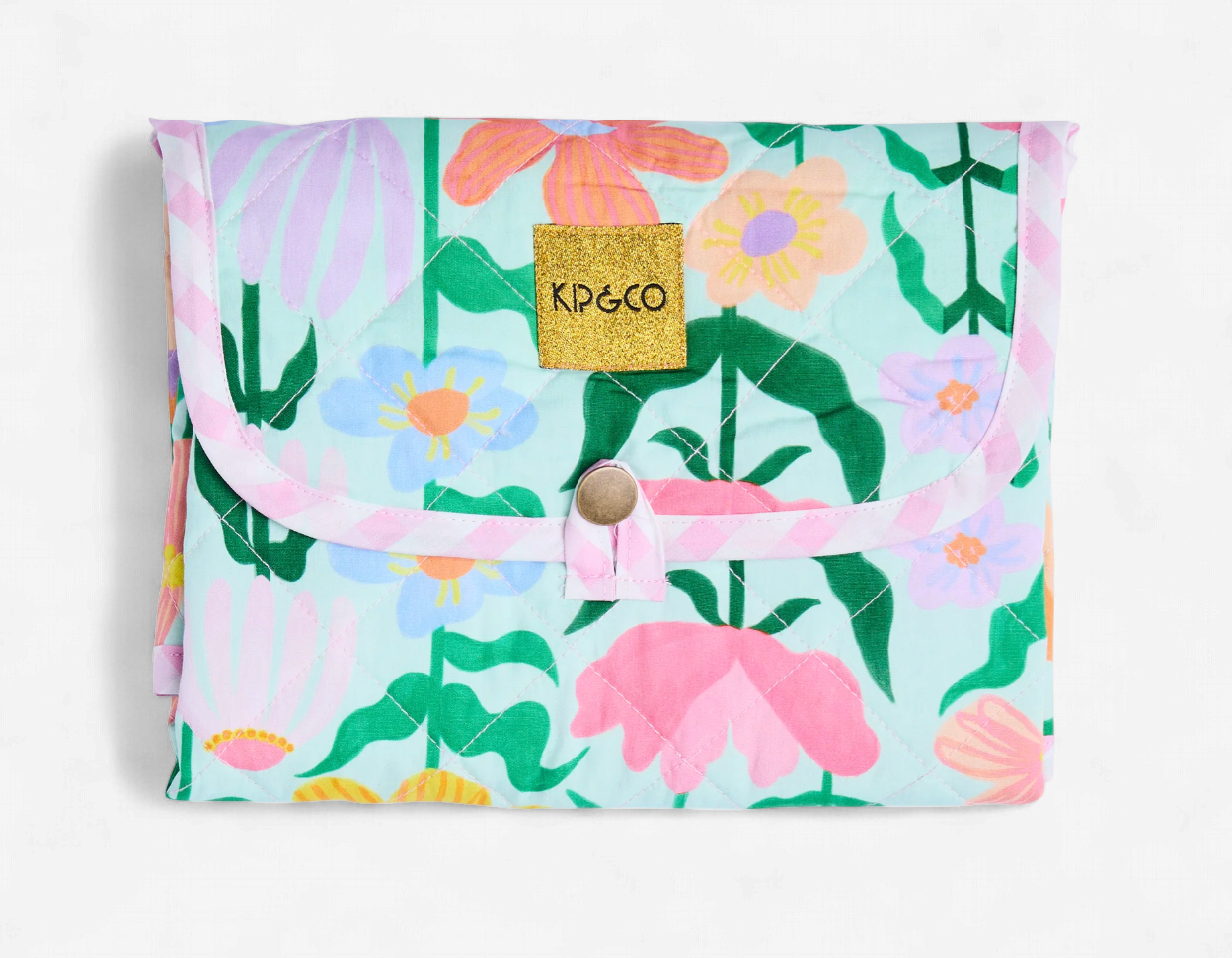Kip & Co: Popping Flowers Green Baby Change Mat One Size