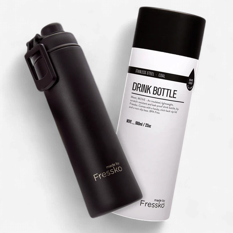 Fressko: Move Drink Bottle 660ml - Coal