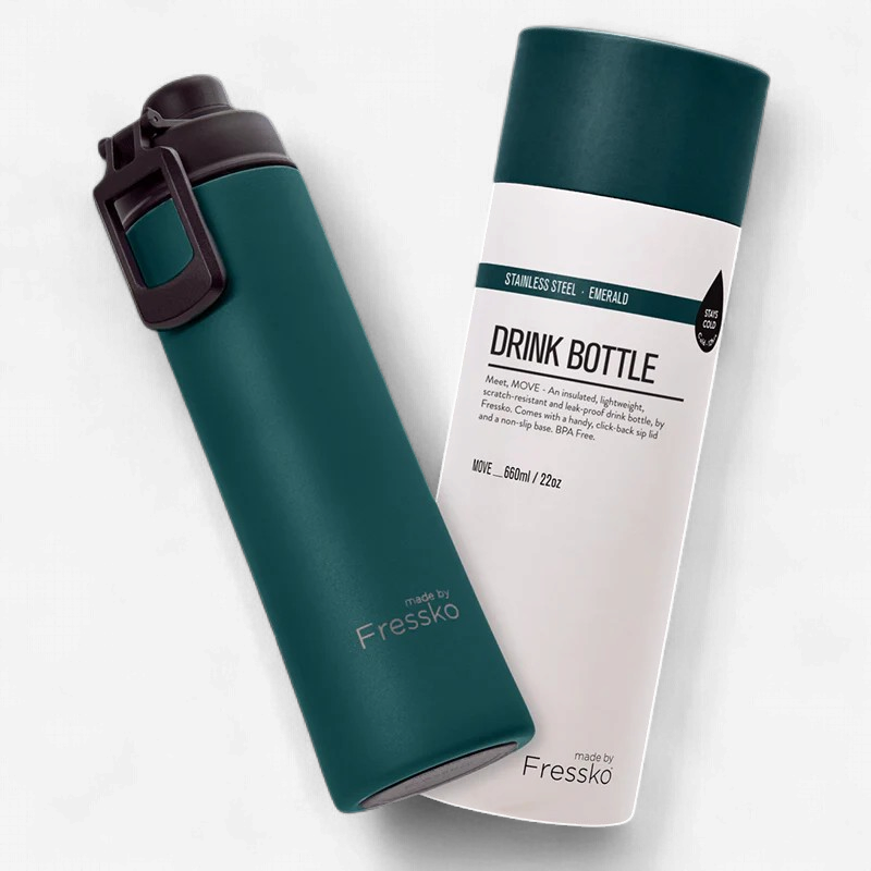 Fressko: Move Drink Bottle 660ml - Emerald