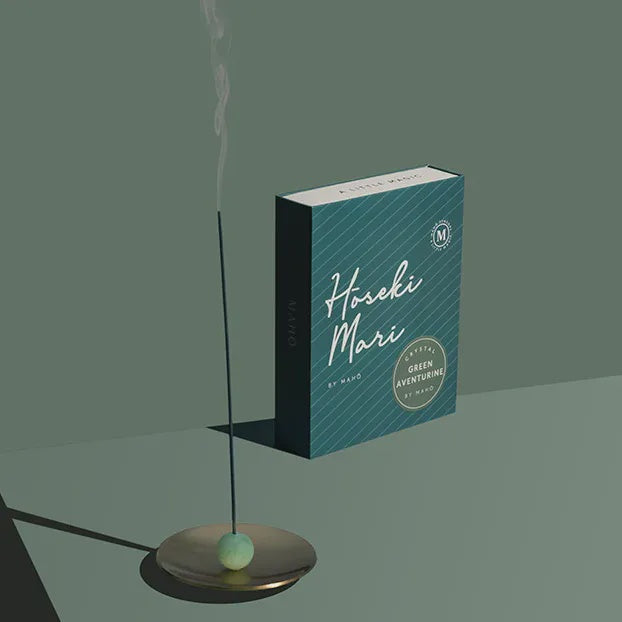 Maho: Hoseki Mari - Green Aventurine Incense Holder