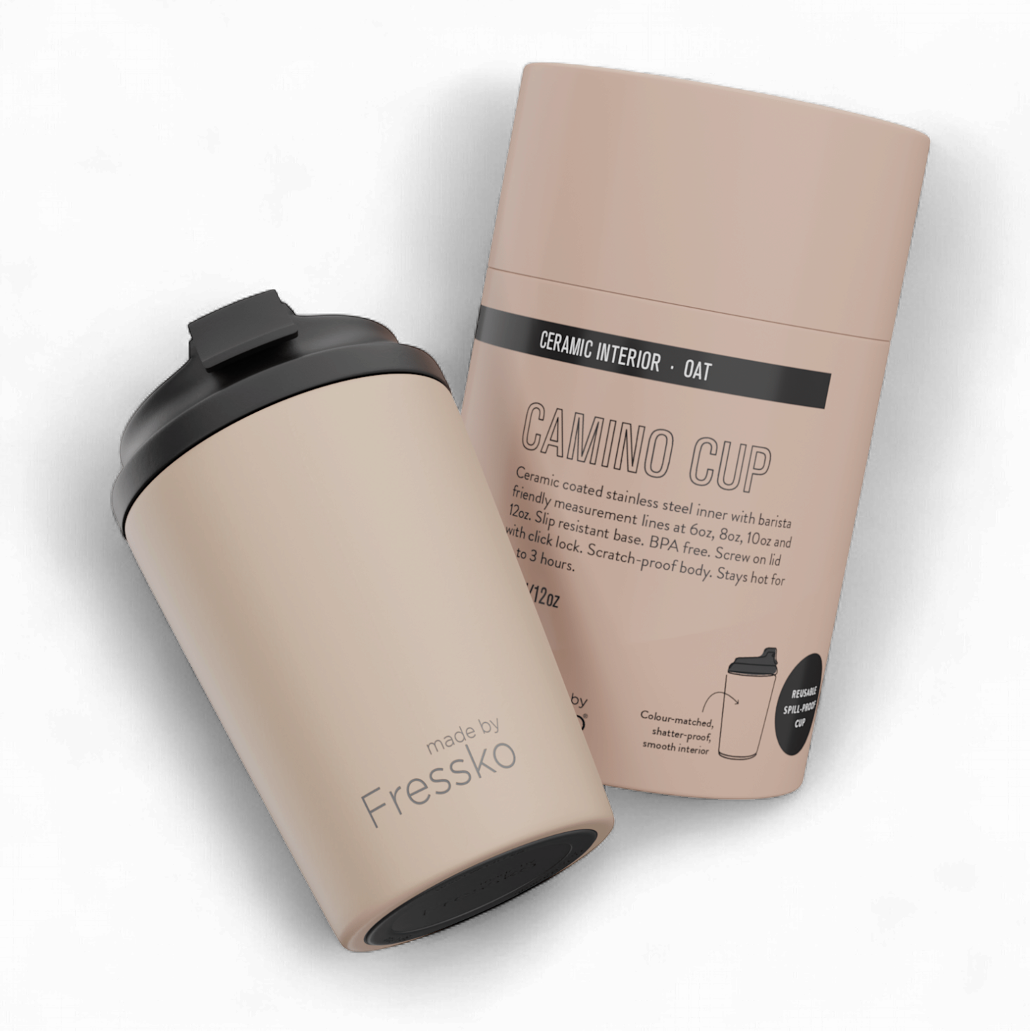 Fressko: Ceramic Camino 12oz - Oat