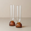 Saarde: Kairos Champagne Flute | Dark Amber | Set of 2