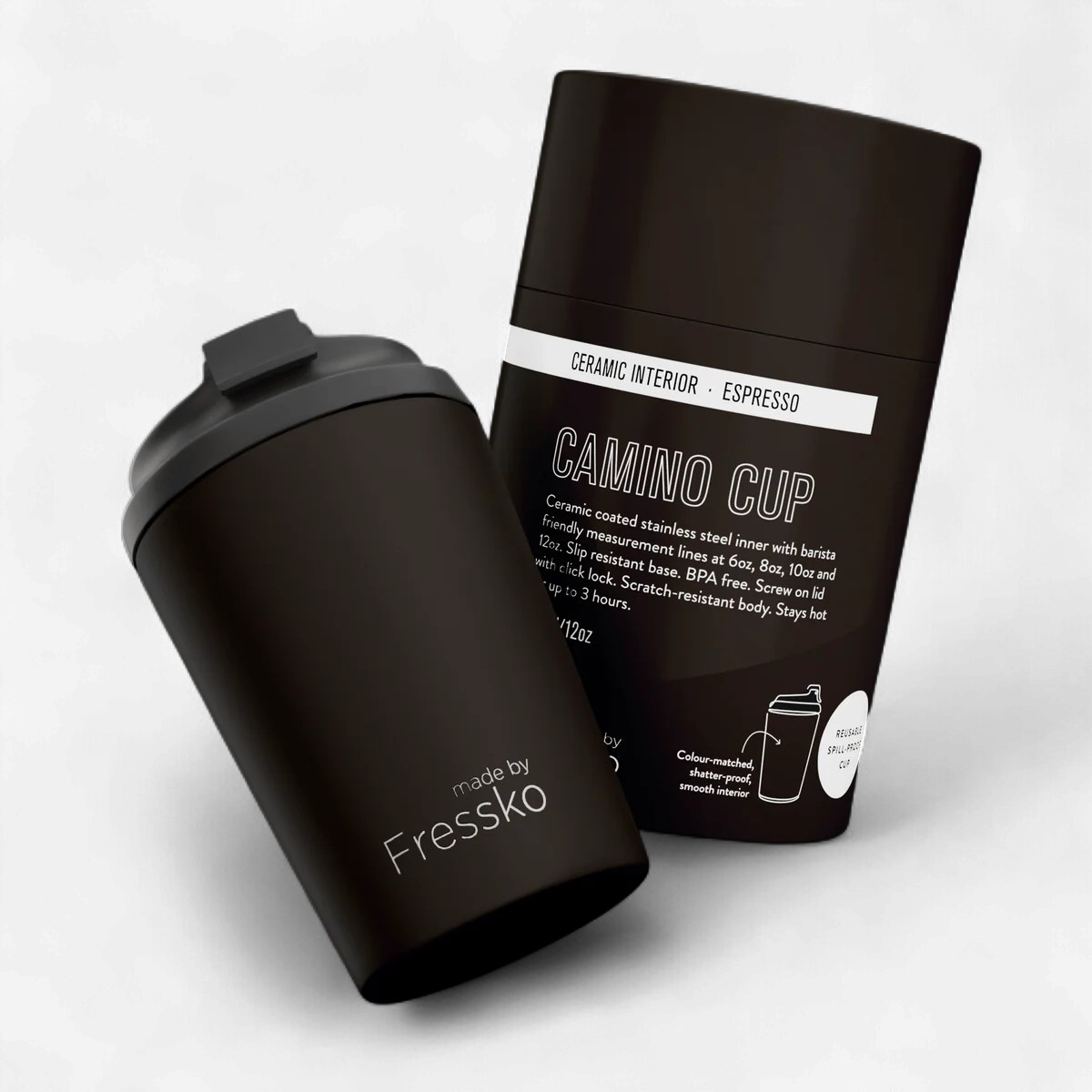 Fressko: Ceramic Camino 12oz - Espresso