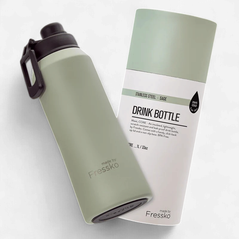 Fressko: Core Drink Bottle 1L - Sage