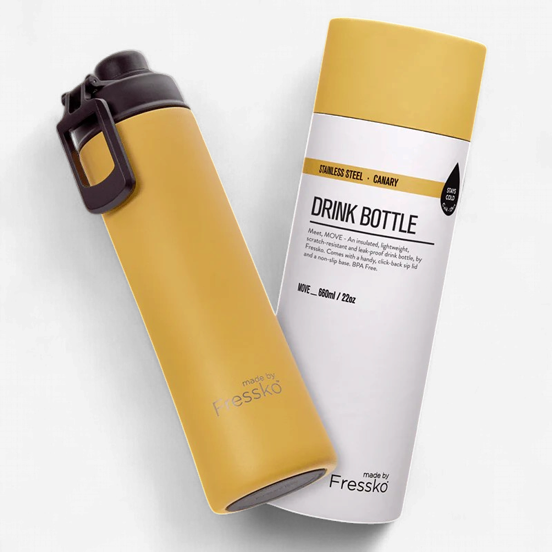Fressko: Move Drink Bottle 660ml - Canary