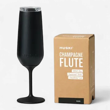 Huski: Champagne Flute - Black