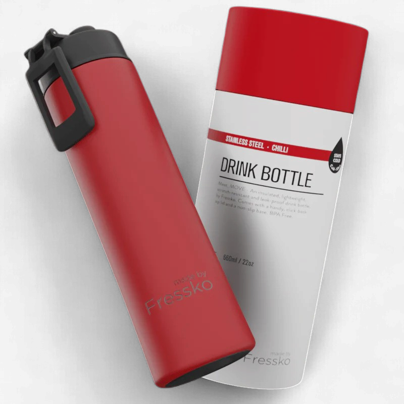 Fressko: Move Drink Bottle 660ml - Chilli