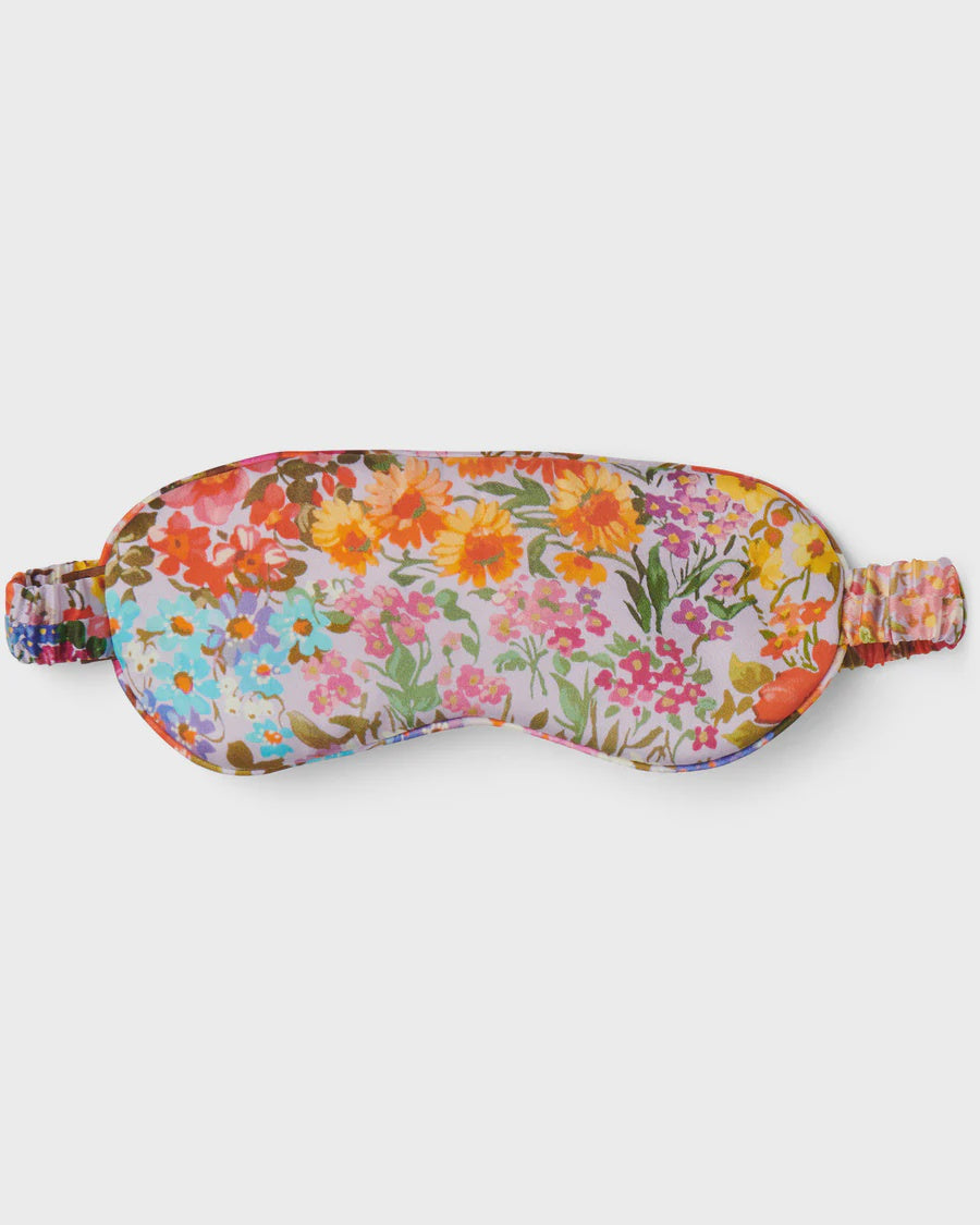 Kip & Co: Forever Floral Lilac Silk Eye Mask One Size