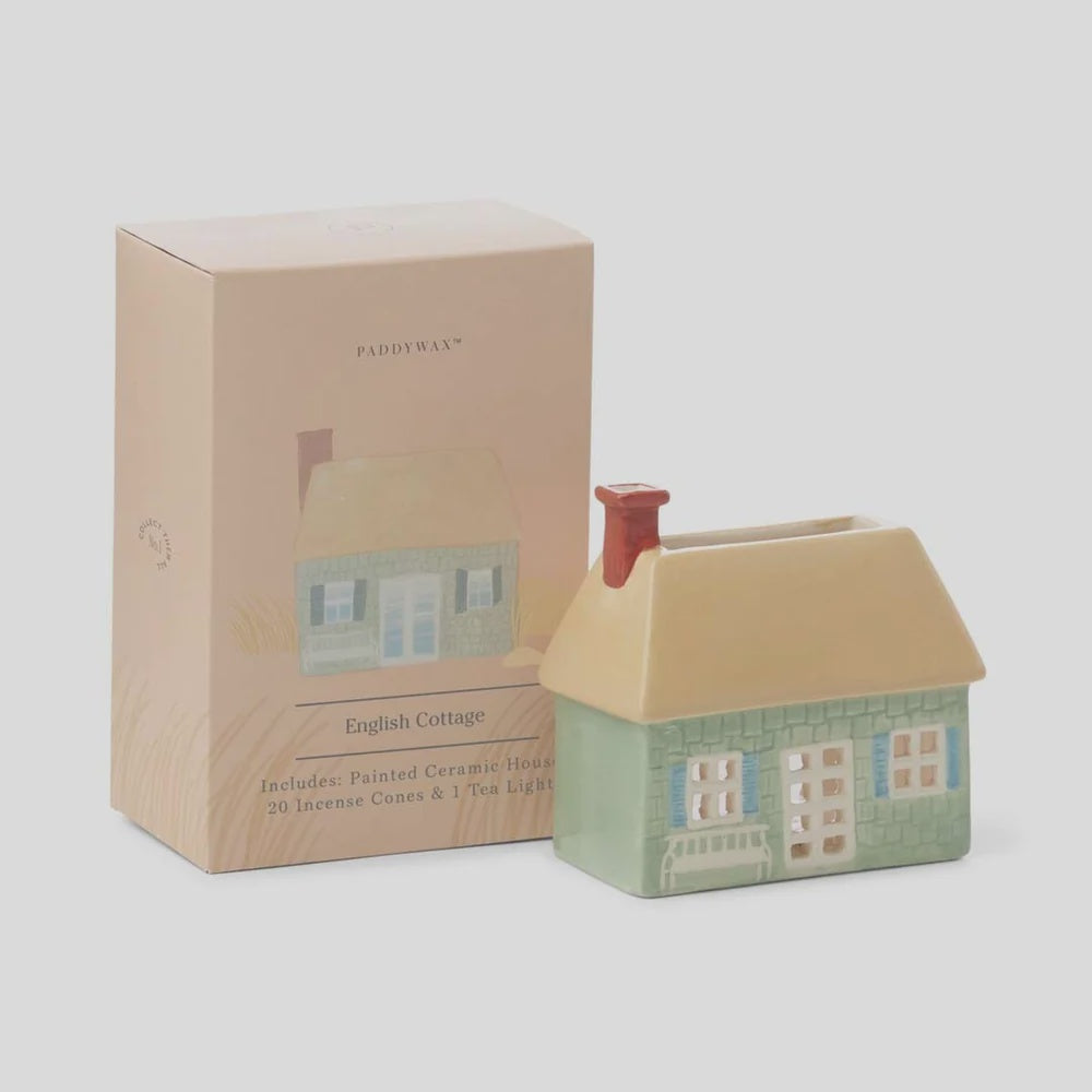 Paddywax: No. 04 English Cottage Style Incense & Tea Light Holder - 1 Tea Light & 20 incense Cones